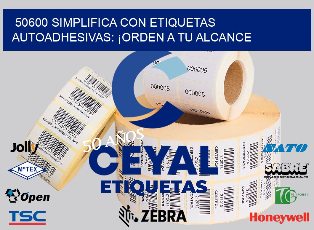 50600 Simplifica con Etiquetas Autoadhesivas: ¡Orden a tu Alcance