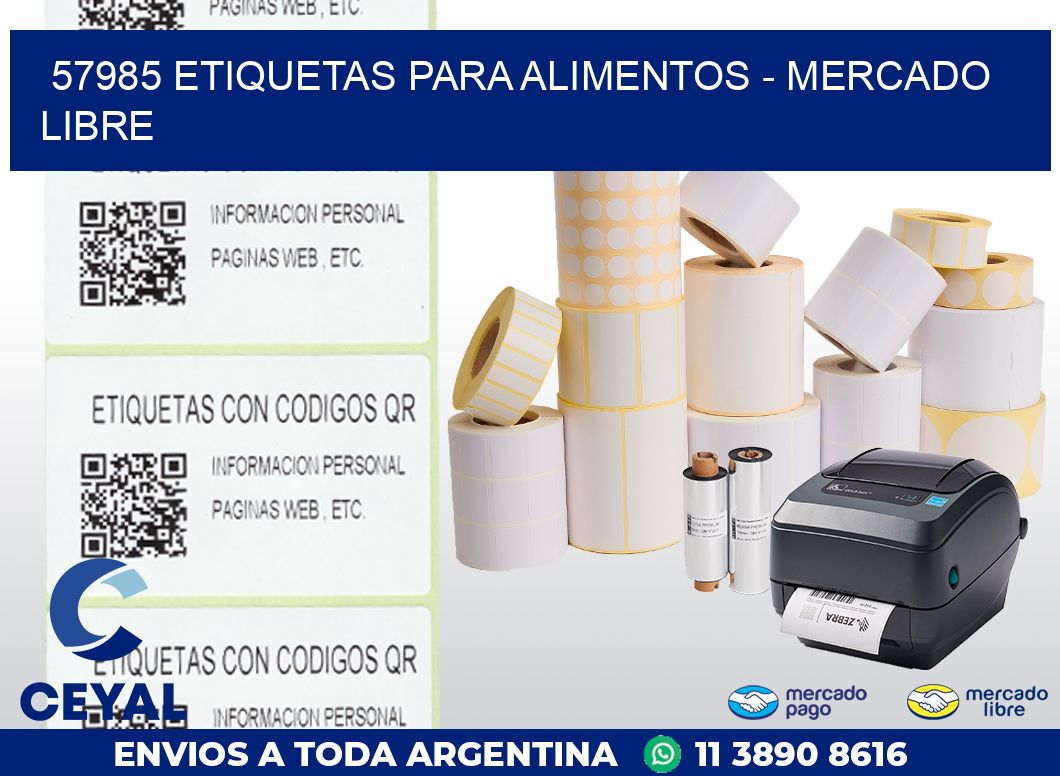 57985 ETIQUETAS PARA ALIMENTOS – MERCADO LIBRE