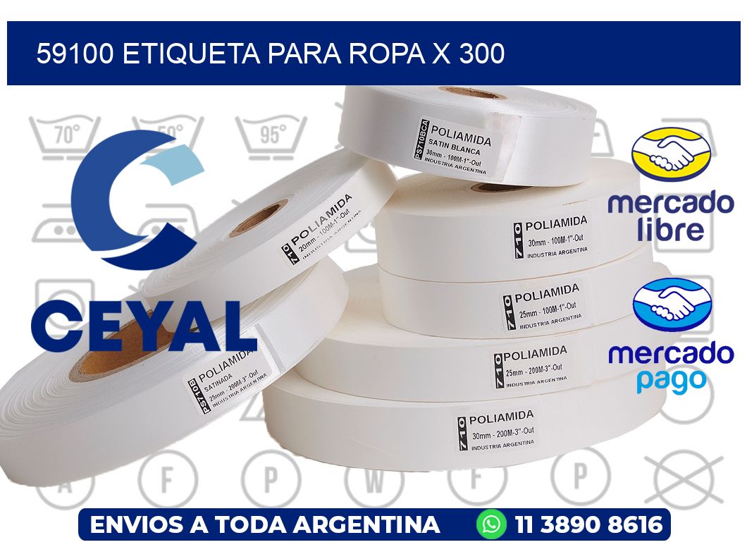 59100 ETIQUETA PARA ROPA X 300