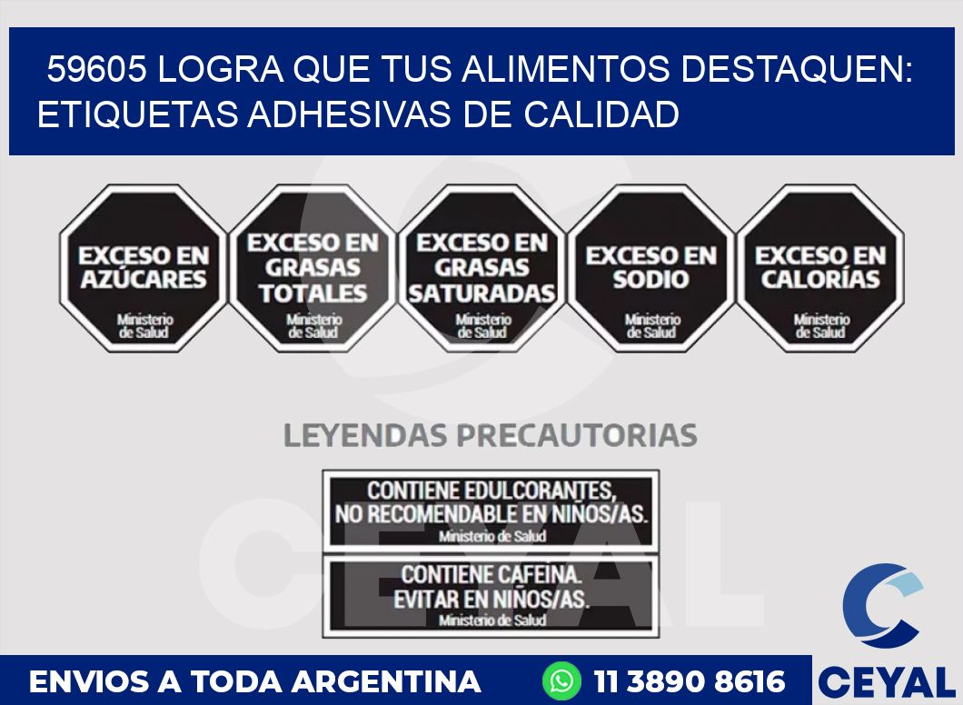 59605 LOGRA QUE TUS ALIMENTOS DESTAQUEN: ETIQUETAS ADHESIVAS DE CALIDAD