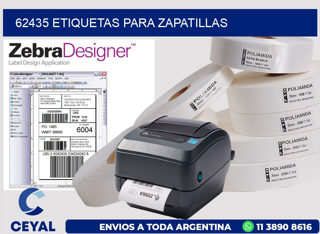 62435 ETIQUETAS PARA ZAPATILLAS