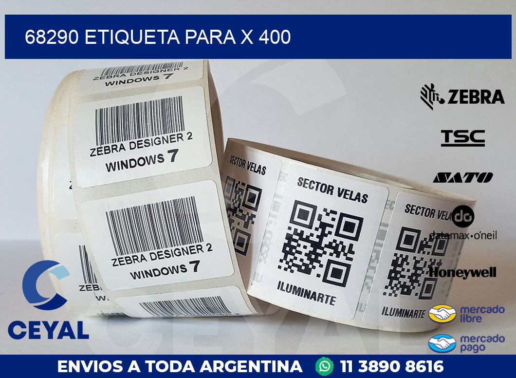 68290 ETIQUETA PARA X 400