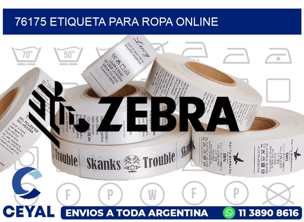 76175 ETIQUETA PARA ROPA ONLINE