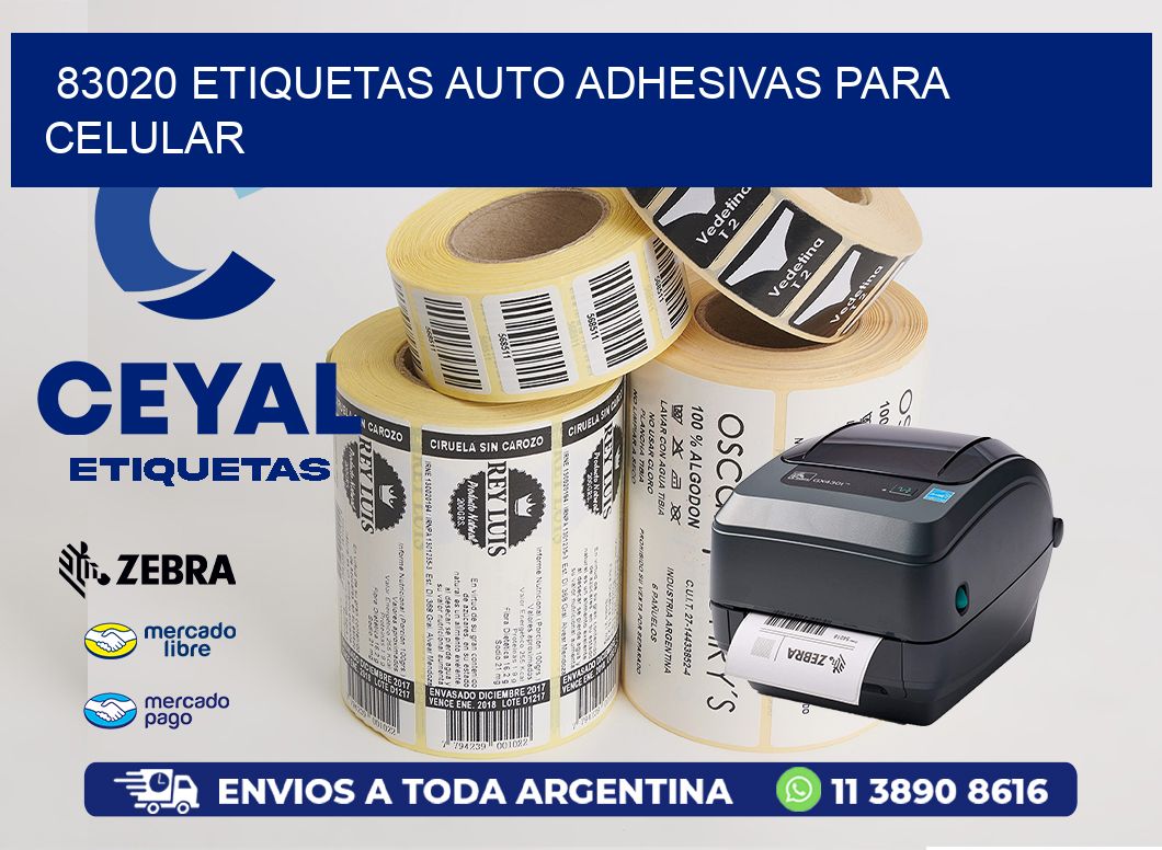 83020 etiquetas auto adhesivas para celular