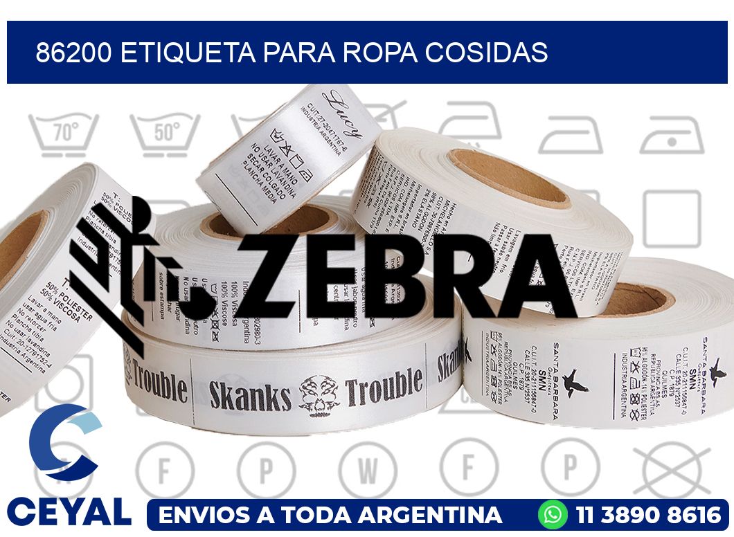 86200 ETIQUETA PARA ROPA COSIDAS