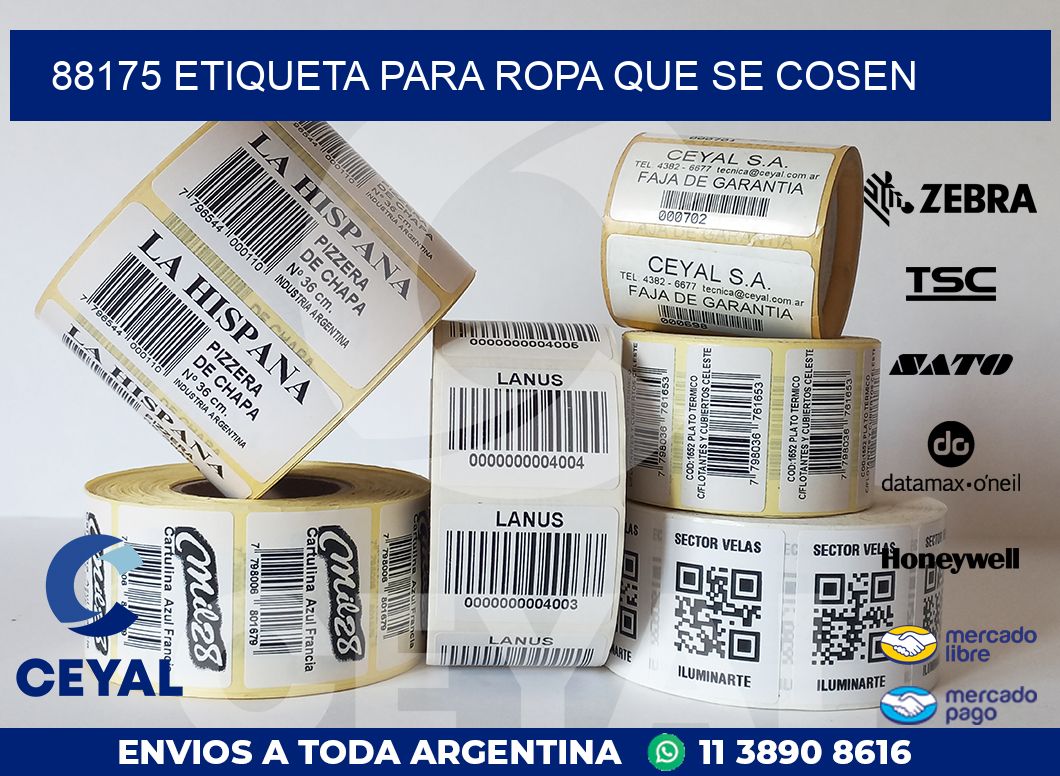 88175 ETIQUETA PARA ROPA QUE SE COSEN