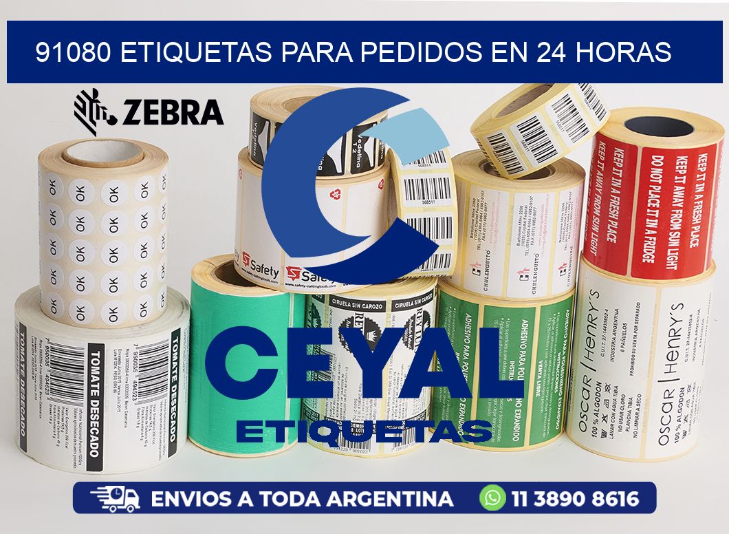 91080 ETIQUETAS PARA PEDIDOS EN 24 HORAS