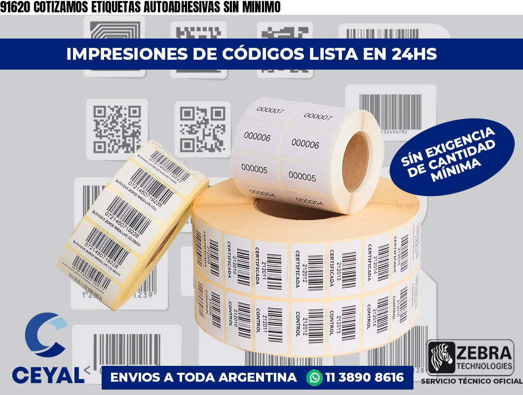 91620 COTIZAMOS ETIQUETAS AUTOADHESIVAS SIN MINIMO
