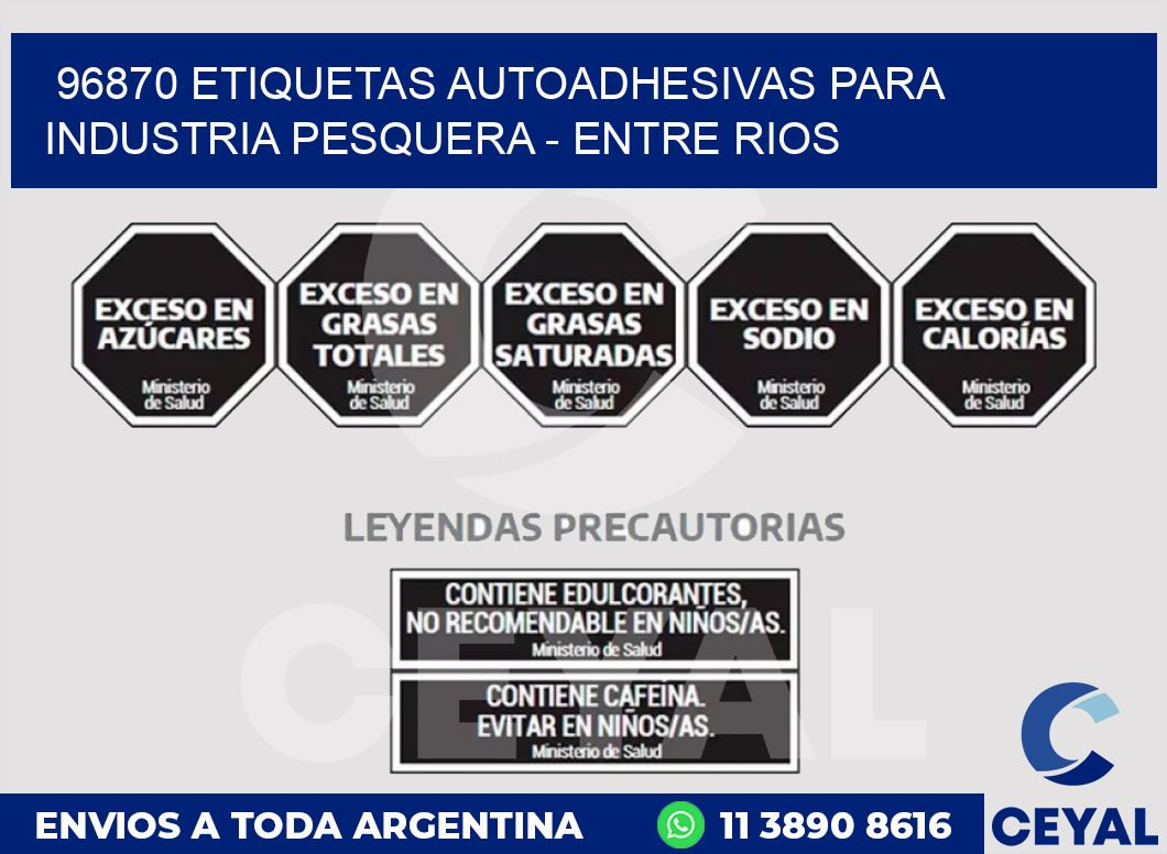 96870 ETIQUETAS AUTOADHESIVAS PARA INDUSTRIA PESQUERA - ENTRE RIOS