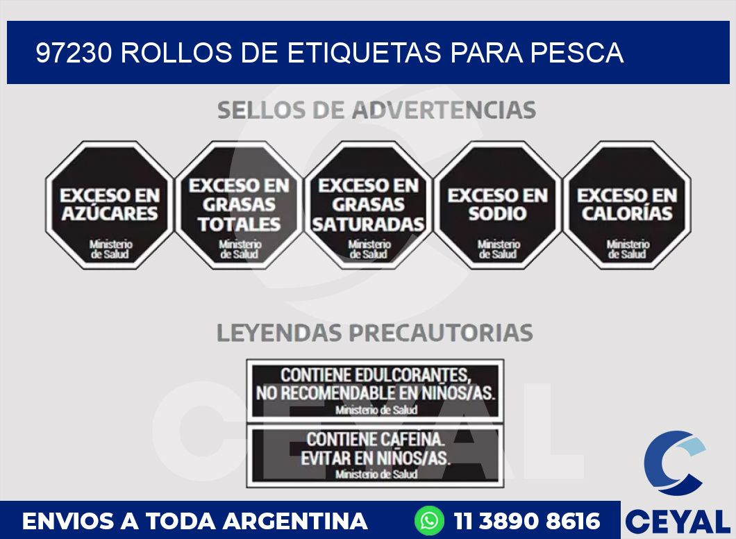 97230 ROLLOS DE ETIQUETAS PARA PESCA