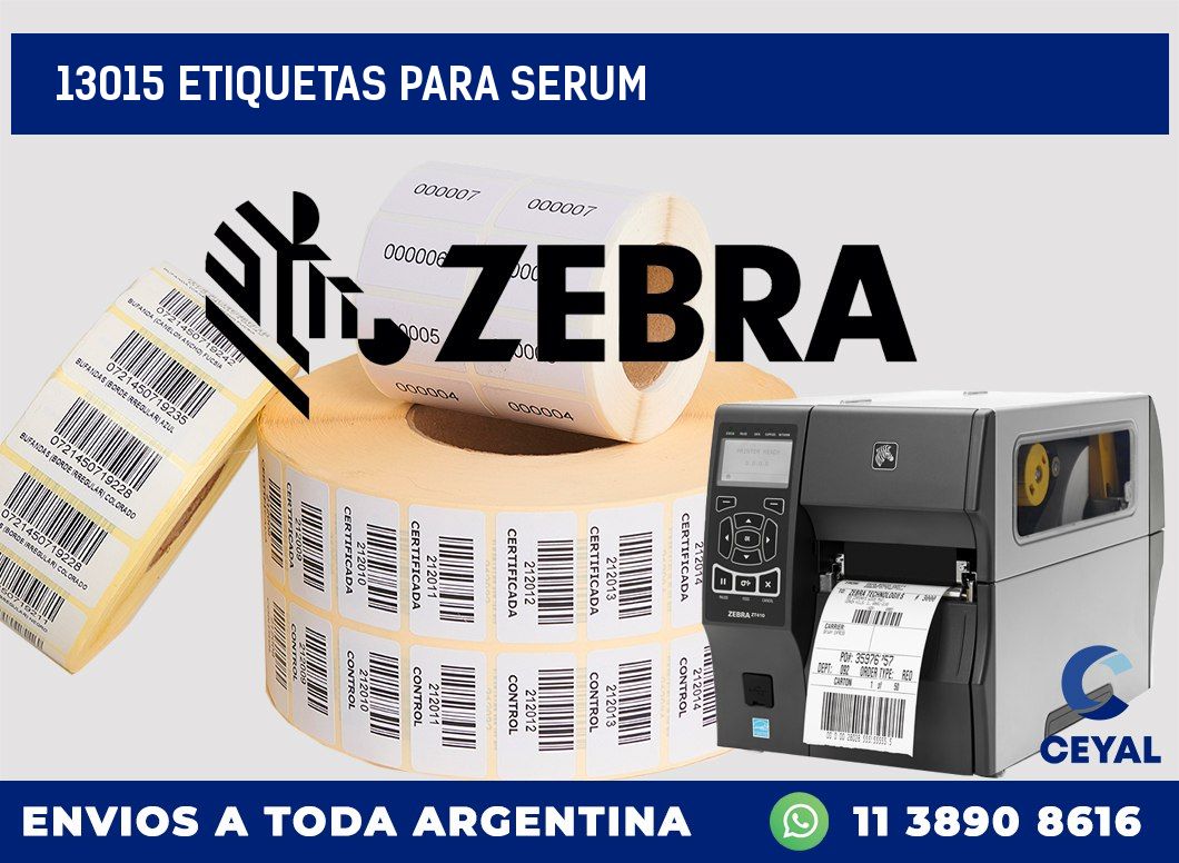 13015 ETIQUETAS PARA SERUM