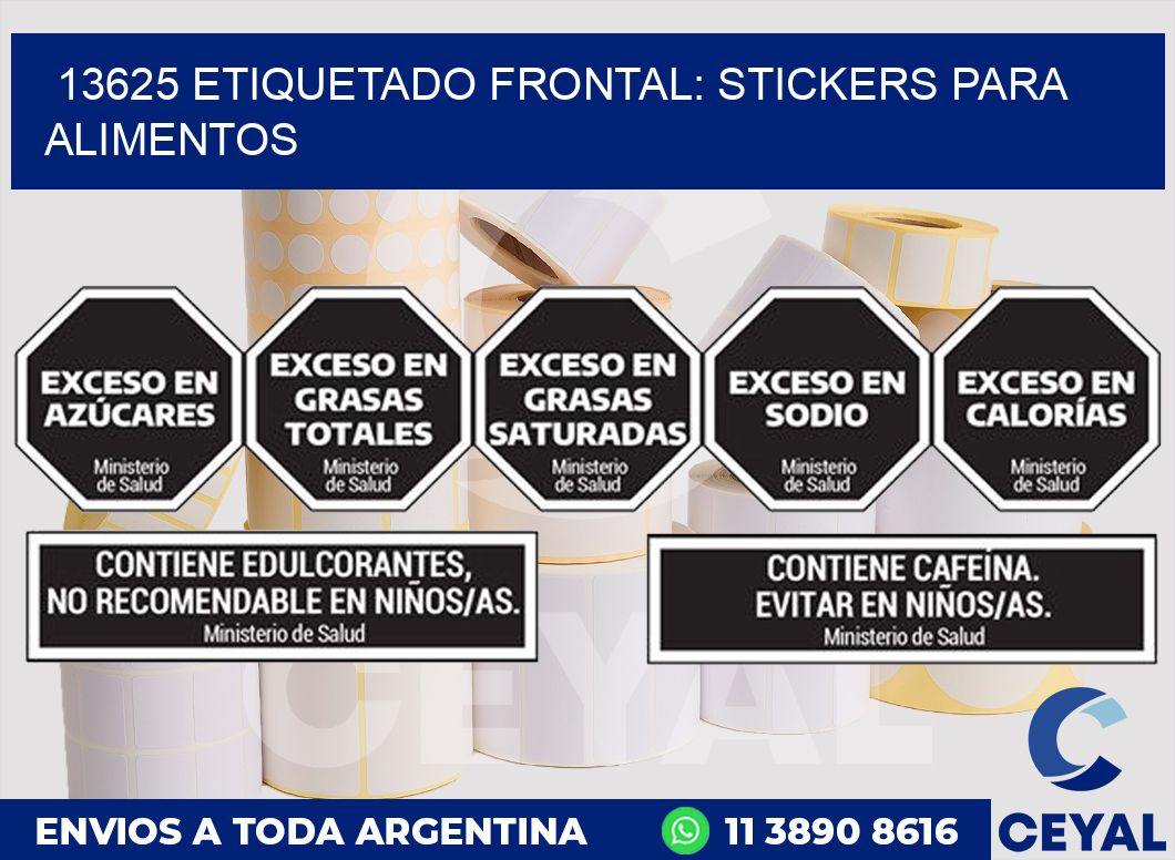 13625 ETIQUETADO FRONTAL: STICKERS PARA ALIMENTOS