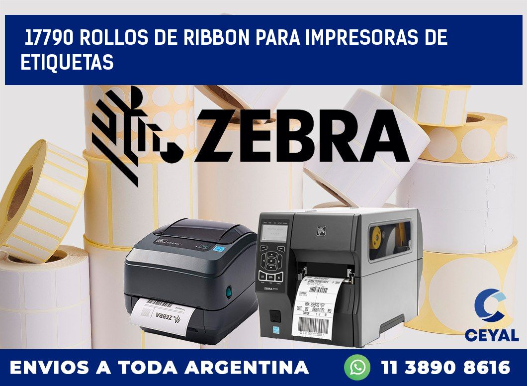 17790 ROLLOS DE RIBBON PARA IMPRESORAS DE ETIQUETAS