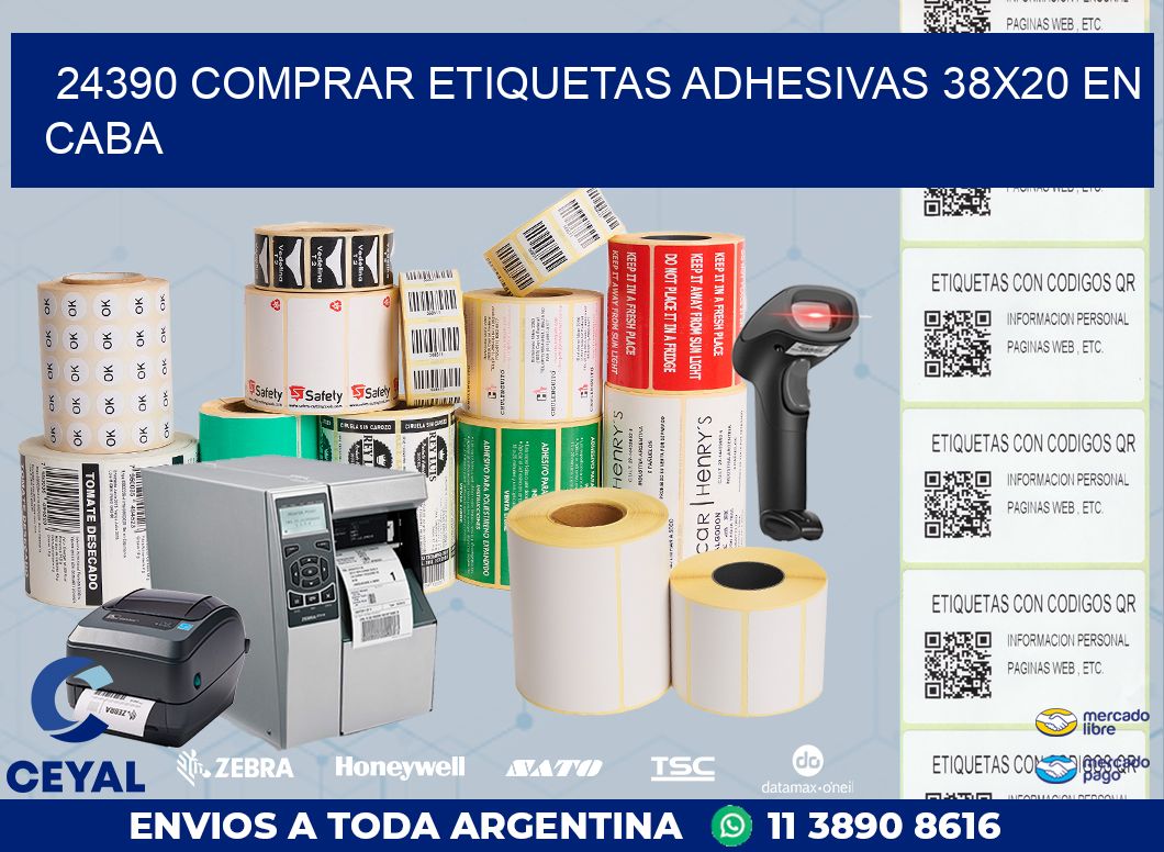 24390 COMPRAR ETIQUETAS ADHESIVAS 38X20 EN CABA