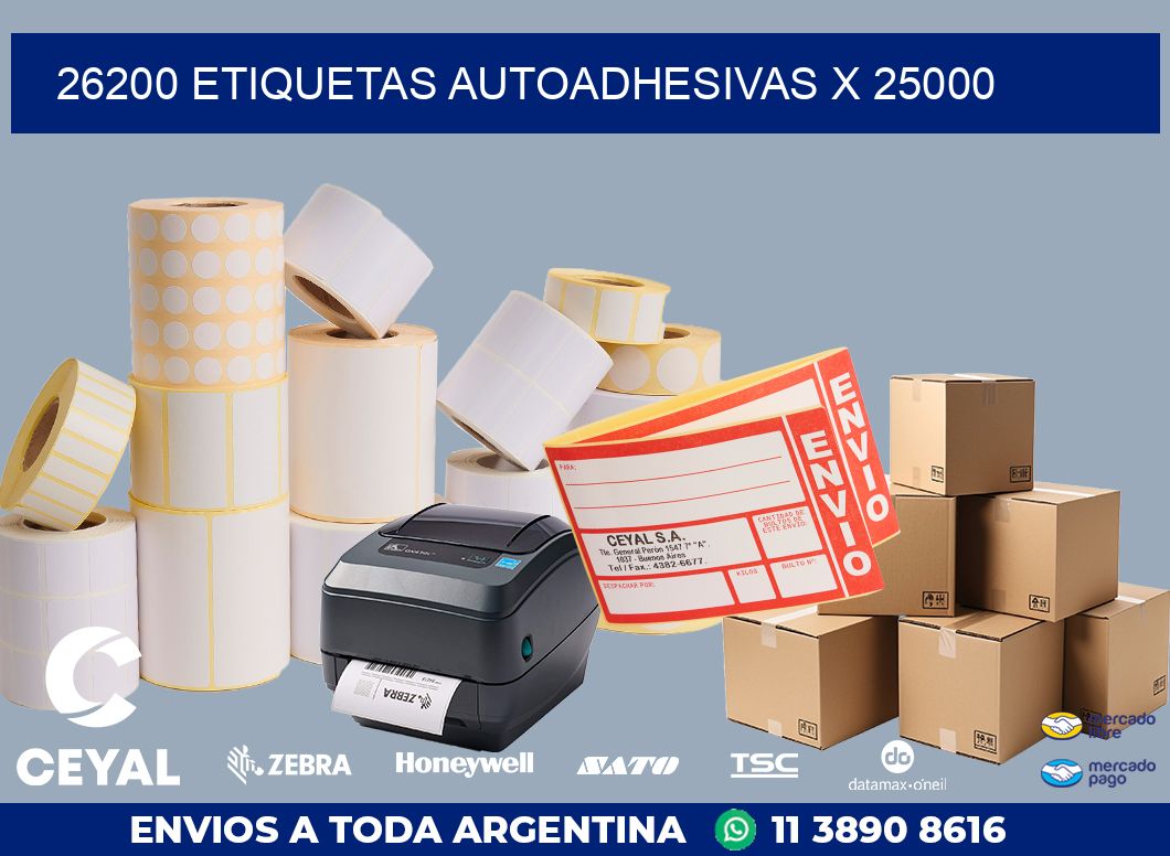 26200 ETIQUETAS AUTOADHESIVAS X 25000