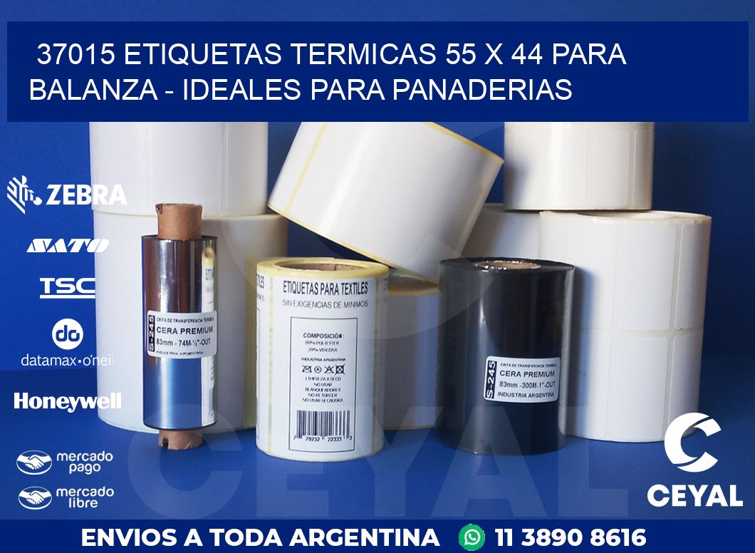 37015 ETIQUETAS TERMICAS 55 X 44 PARA BALANZA – IDEALES PARA PANADERIAS