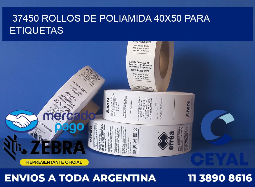 37450 ROLLOS DE POLIAMIDA 40X50 PARA ETIQUETAS