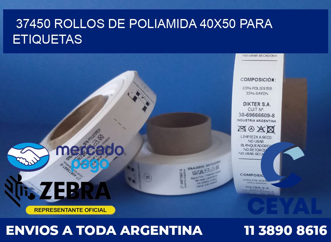 37450 ROLLOS DE POLIAMIDA 40X50 PARA ETIQUETAS