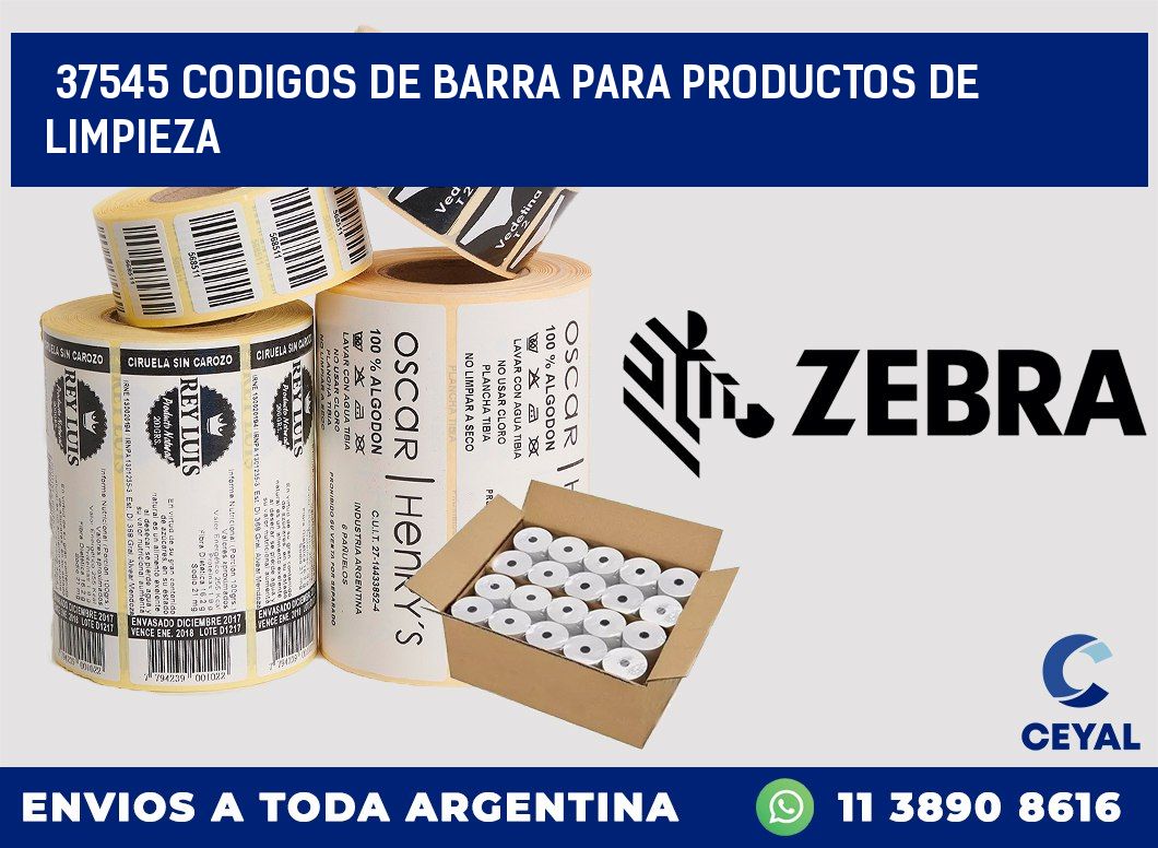 37545 CODIGOS DE BARRA PARA PRODUCTOS DE LIMPIEZA