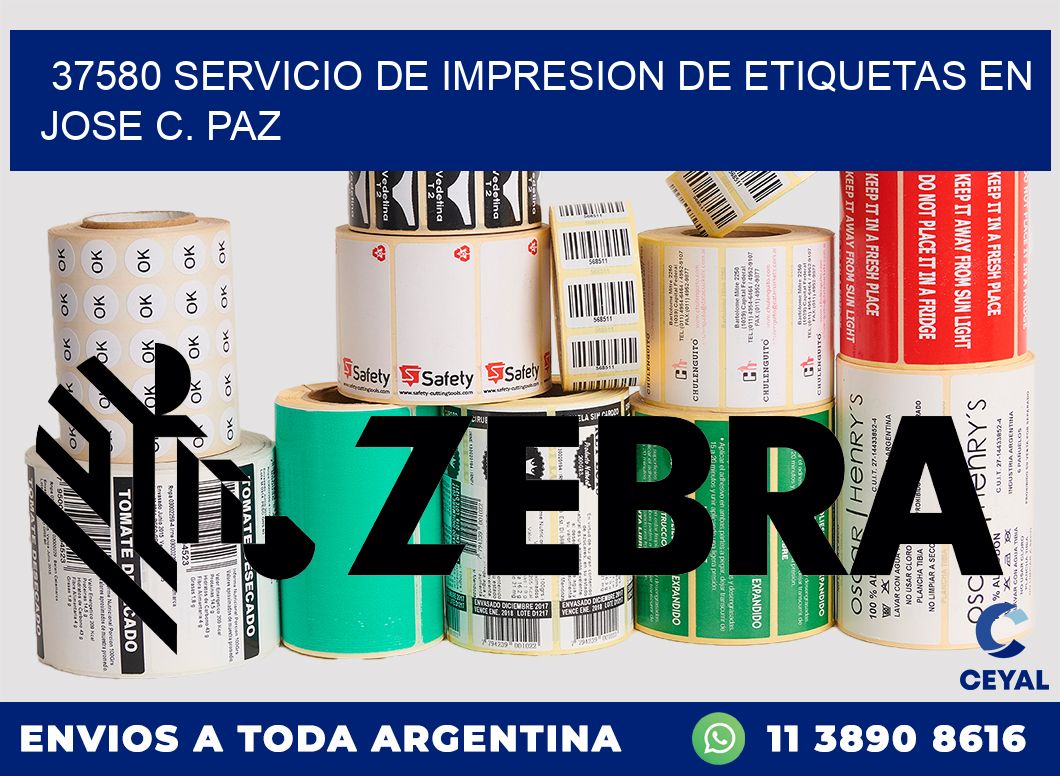 37580 SERVICIO DE IMPRESION DE ETIQUETAS EN JOSE C. PAZ