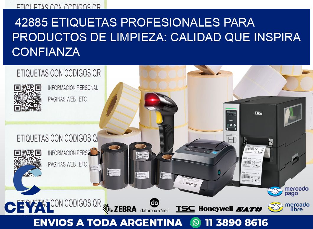 42885 ETIQUETAS PROFESIONALES PARA PRODUCTOS DE LIMPIEZA: CALIDAD QUE INSPIRA CONFIANZA