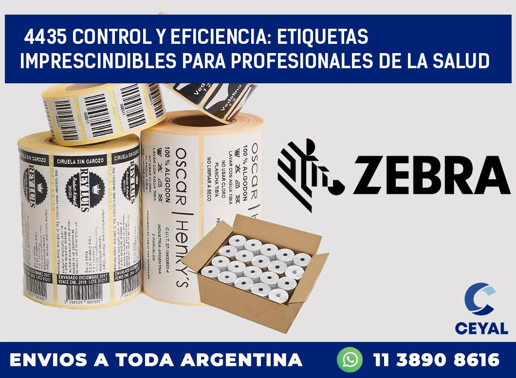 4435 CONTROL Y EFICIENCIA: ETIQUETAS IMPRESCINDIBLES PARA PROFESIONALES DE LA SALUD
