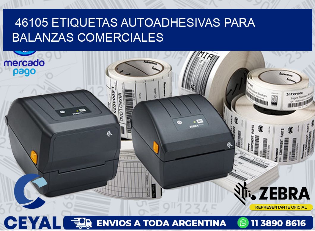 46105 ETIQUETAS AUTOADHESIVAS PARA BALANZAS COMERCIALES