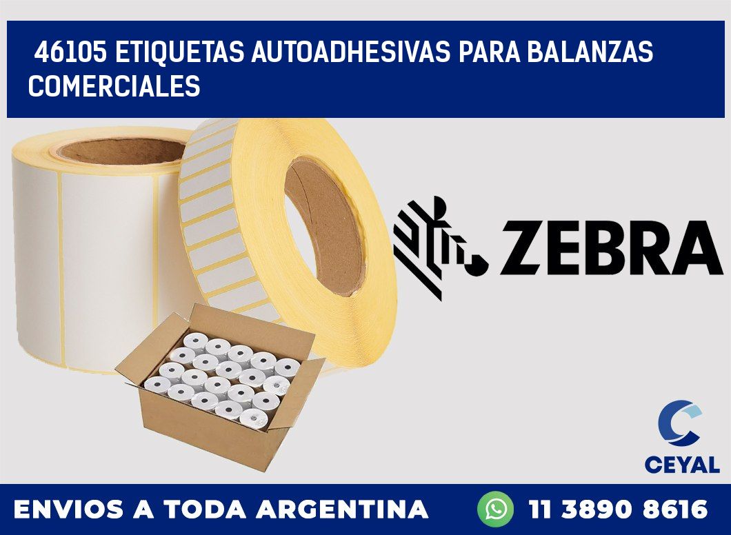 46105 ETIQUETAS AUTOADHESIVAS PARA BALANZAS COMERCIALES