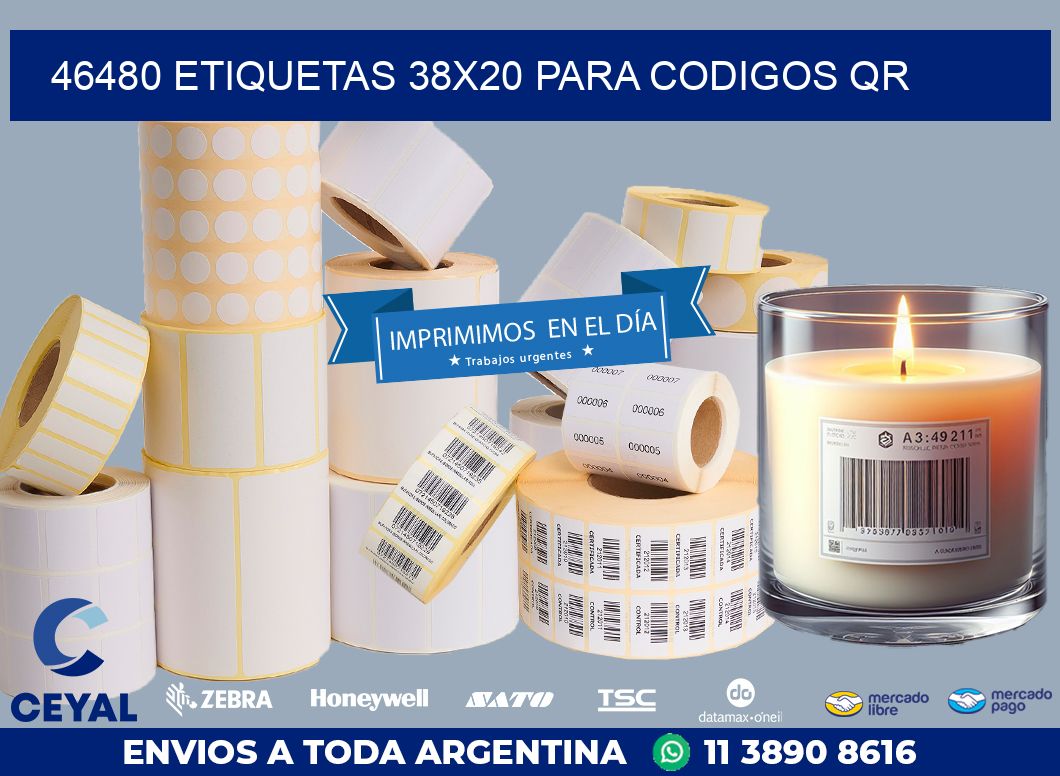 46480 ETIQUETAS 38X20 PARA CODIGOS QR