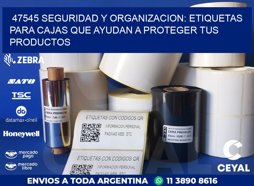 47545 SEGURIDAD Y ORGANIZACION: ETIQUETAS PARA CAJAS QUE AYUDAN A PROTEGER TUS PRODUCTOS