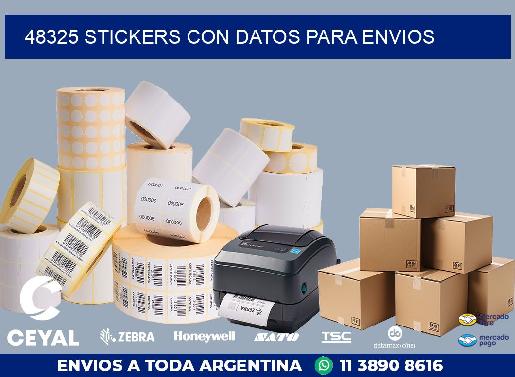 48325 STICKERS CON DATOS PARA ENVIOS