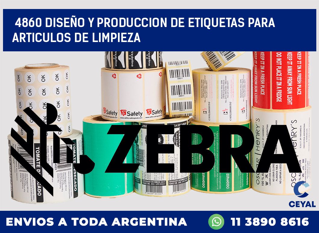 4860 DISEÑO Y PRODUCCION DE ETIQUETAS PARA ARTICULOS DE LIMPIEZA