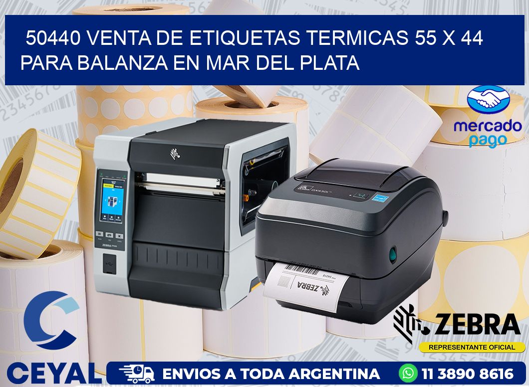 50440 VENTA DE ETIQUETAS TERMICAS 55 X 44 PARA BALANZA EN MAR DEL PLATA