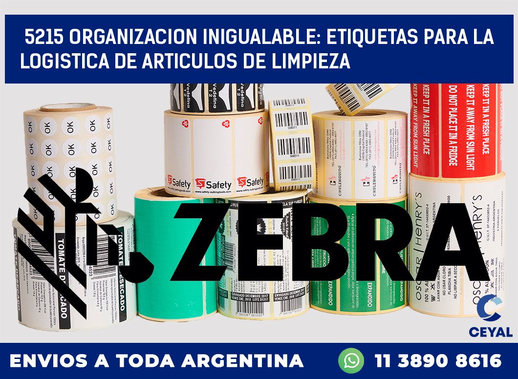 5215 ORGANIZACION INIGUALABLE: ETIQUETAS PARA LA LOGISTICA DE ARTICULOS DE LIMPIEZA