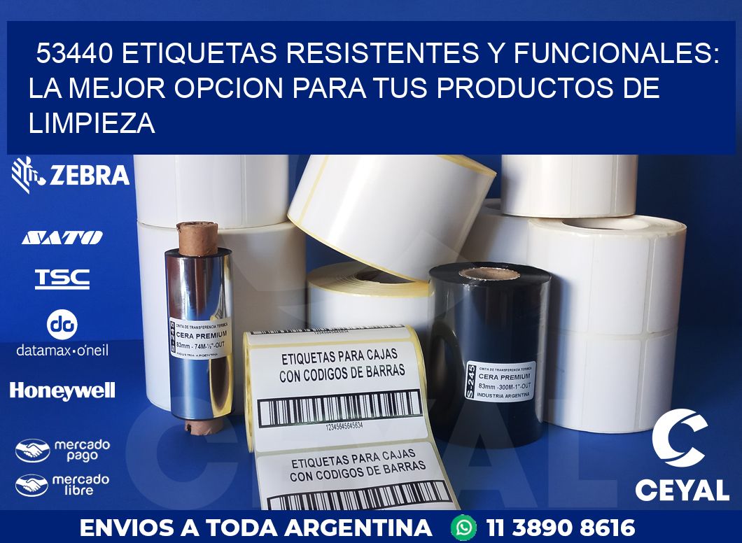 53440 ETIQUETAS RESISTENTES Y FUNCIONALES: LA MEJOR OPCION PARA TUS PRODUCTOS DE LIMPIEZA