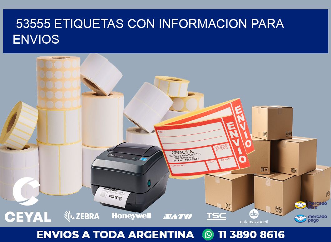 53555 ETIQUETAS CON INFORMACION PARA ENVIOS