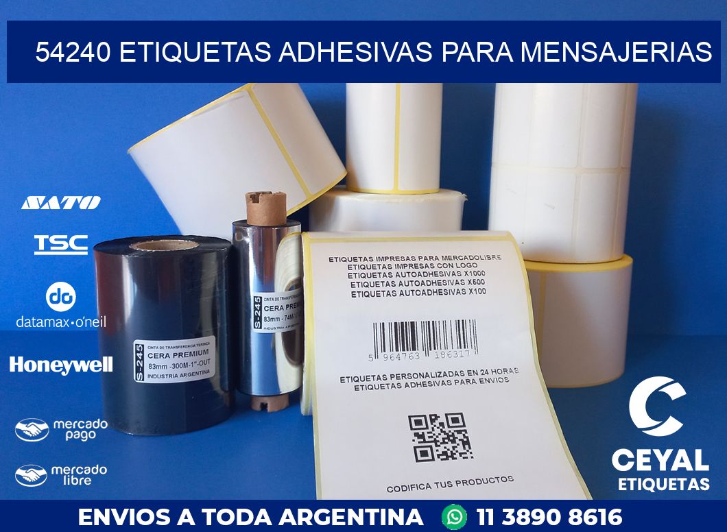 54240 ETIQUETAS ADHESIVAS PARA MENSAJERIAS