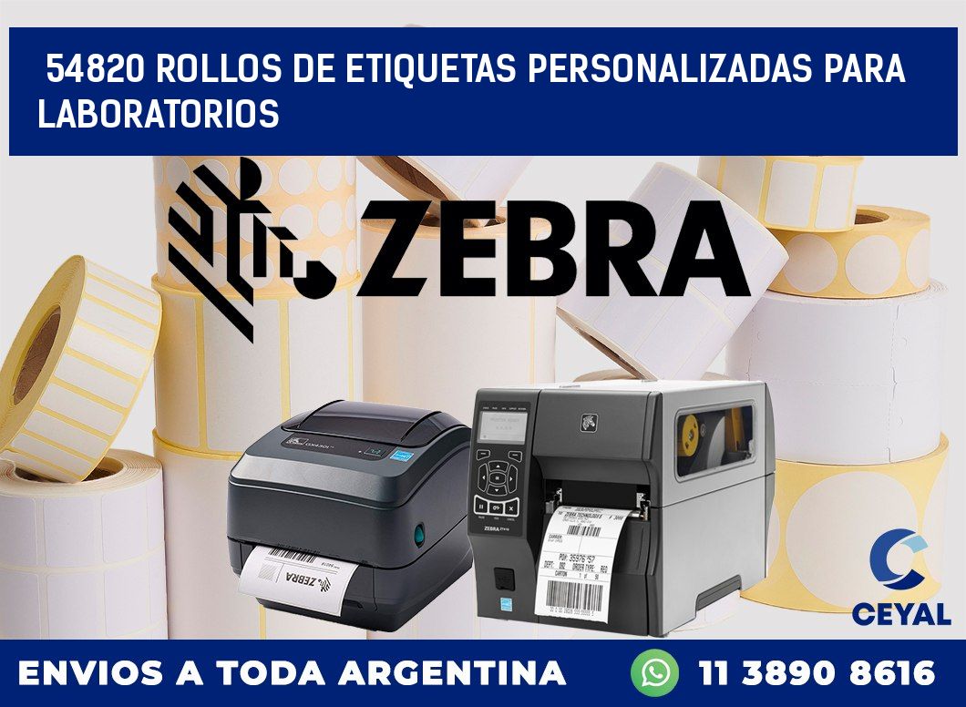 54820 ROLLOS DE ETIQUETAS PERSONALIZADAS PARA LABORATORIOS