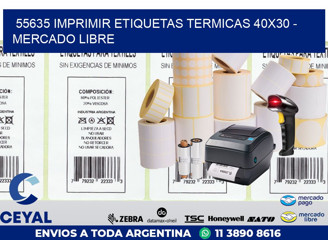 55635 IMPRIMIR ETIQUETAS TERMICAS 40X30 - MERCADO LIBRE