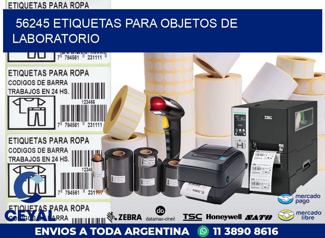 56245 ETIQUETAS PARA OBJETOS DE LABORATORIO