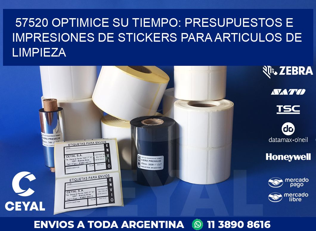 57520 OPTIMICE SU TIEMPO: PRESUPUESTOS E IMPRESIONES DE STICKERS PARA ARTICULOS DE LIMPIEZA