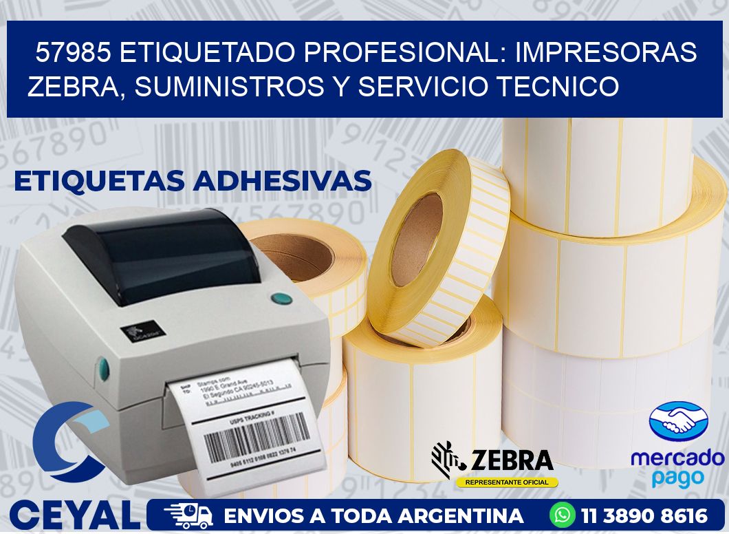57985 ETIQUETADO PROFESIONAL: IMPRESORAS ZEBRA, SUMINISTROS Y SERVICIO TECNICO