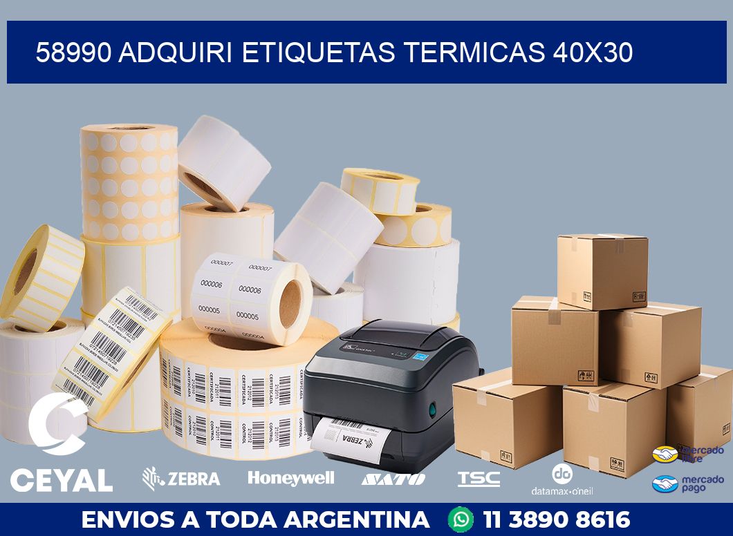58990 ADQUIRI ETIQUETAS TERMICAS 40X30