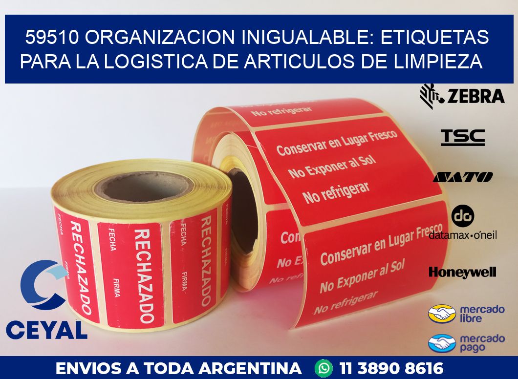 59510 ORGANIZACION INIGUALABLE: ETIQUETAS PARA LA LOGISTICA DE ARTICULOS DE LIMPIEZA