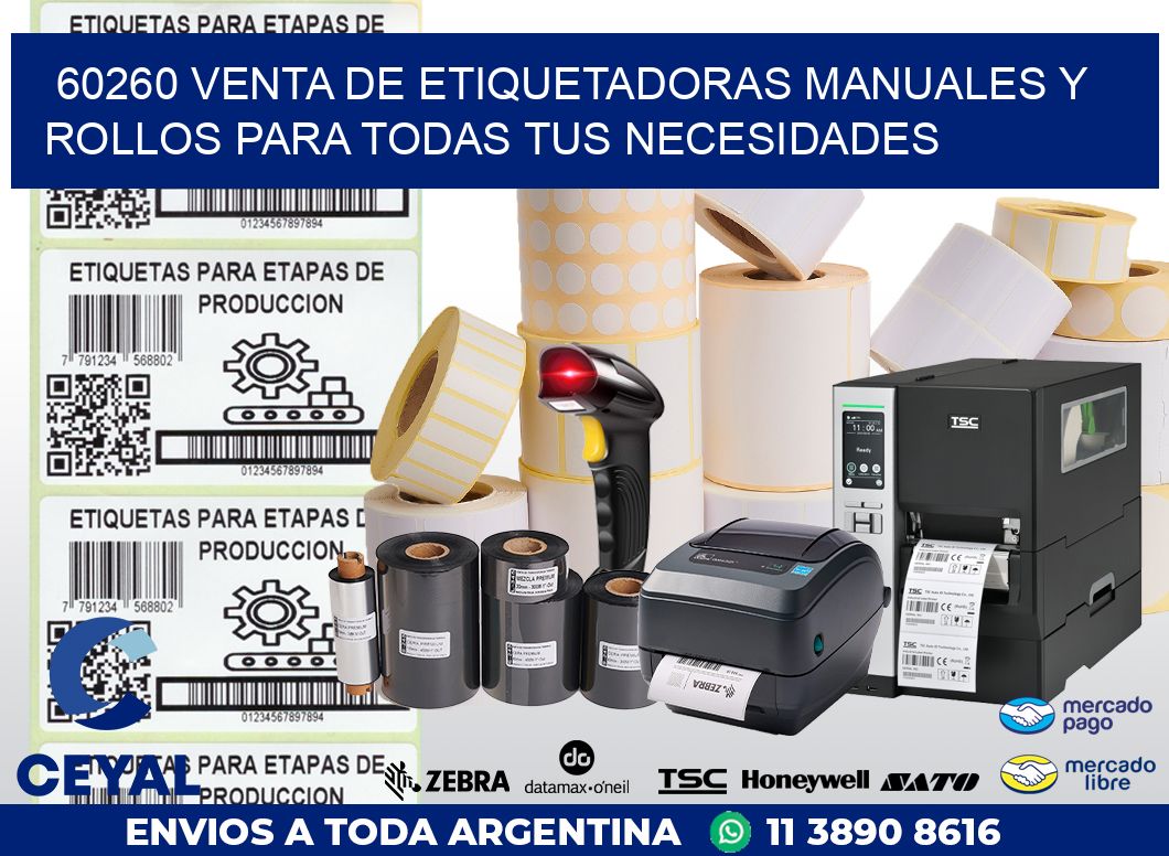60260 VENTA DE ETIQUETADORAS MANUALES Y ROLLOS PARA TODAS TUS NECESIDADES