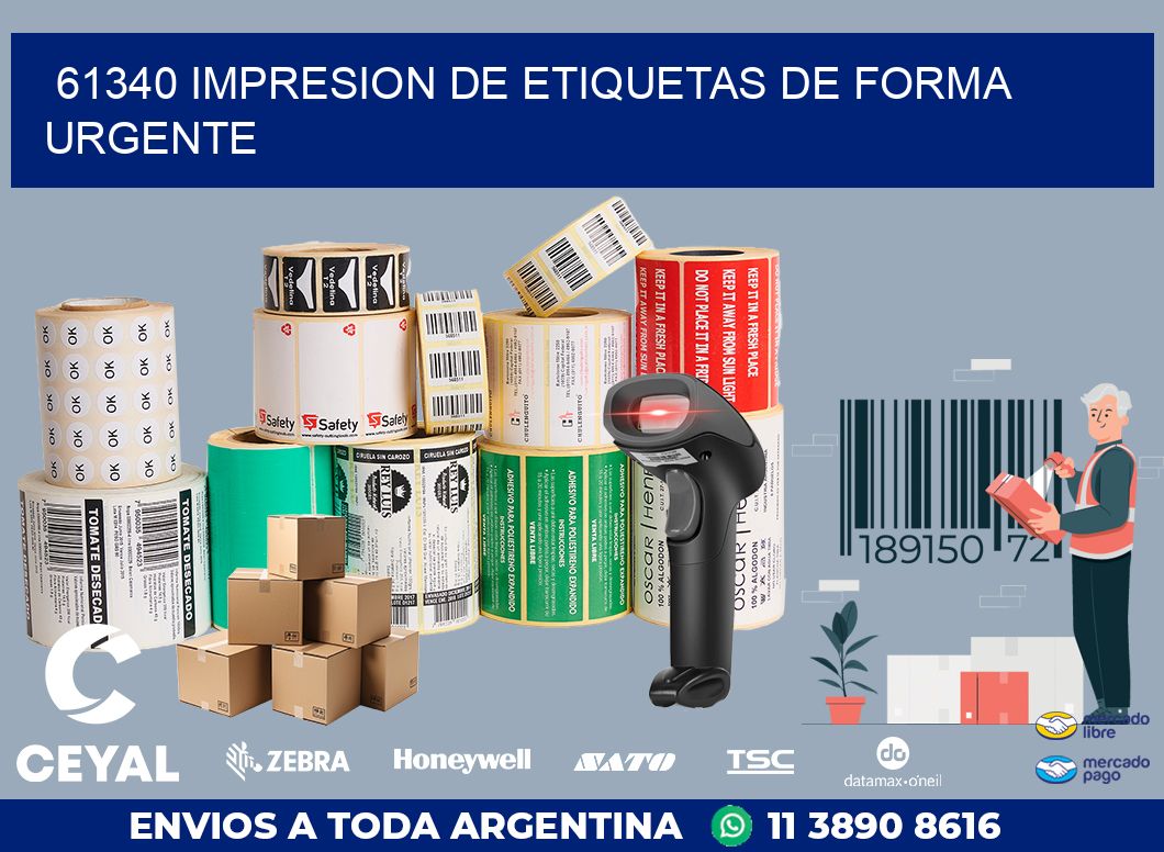 61340 IMPRESION DE ETIQUETAS DE FORMA URGENTE