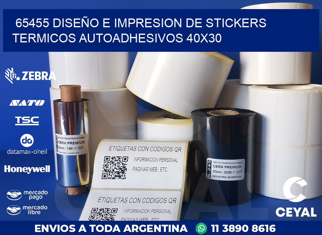 65455 DISEÑO E IMPRESION DE STICKERS TERMICOS AUTOADHESIVOS 40X30