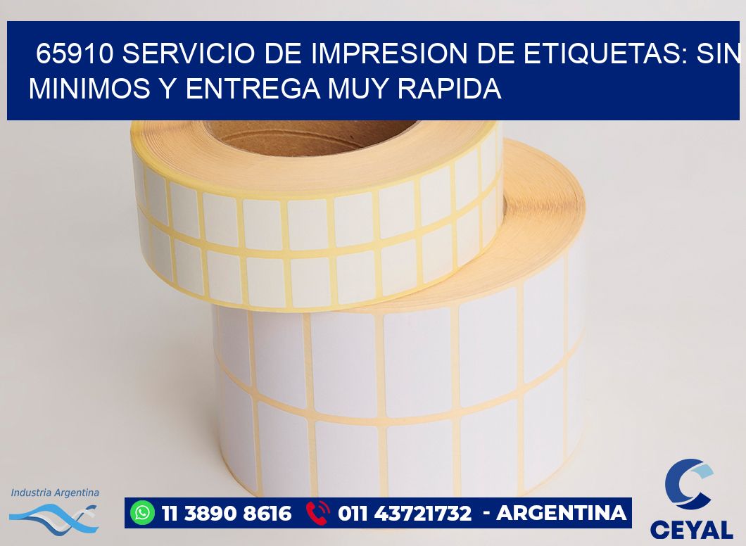 65910 SERVICIO DE IMPRESION DE ETIQUETAS: SIN MINIMOS Y ENTREGA MUY RAPIDA