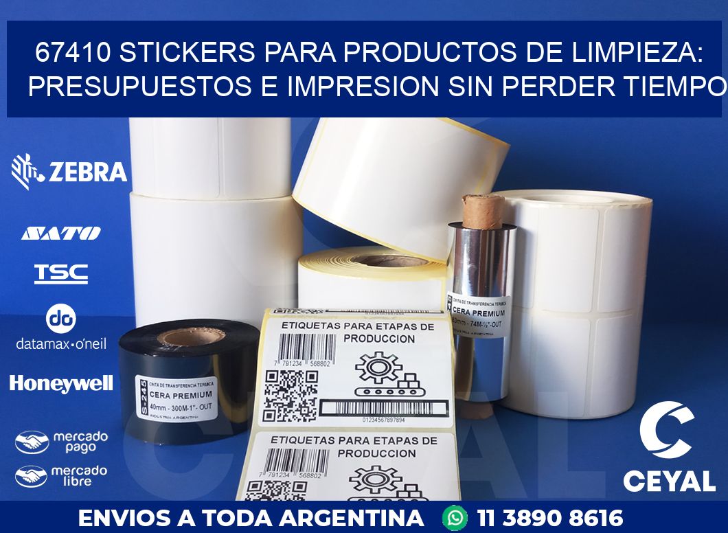 67410 STICKERS PARA PRODUCTOS DE LIMPIEZA: PRESUPUESTOS E IMPRESION SIN PERDER TIEMPO