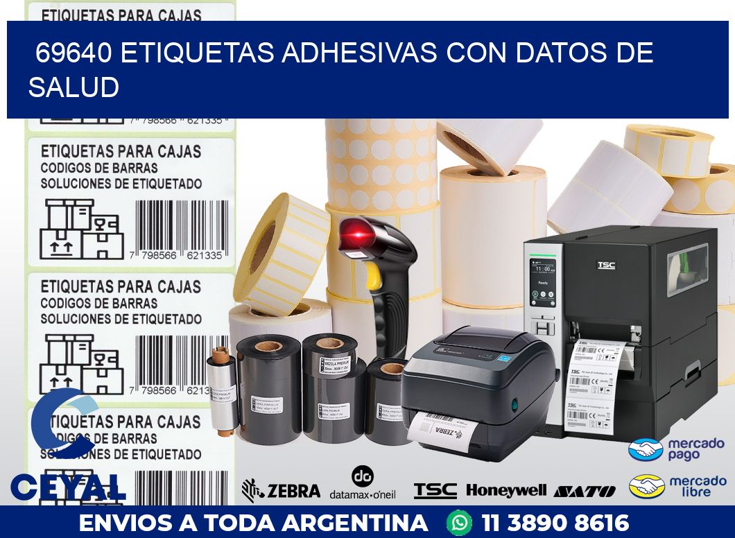 69640 ETIQUETAS ADHESIVAS CON DATOS DE SALUD